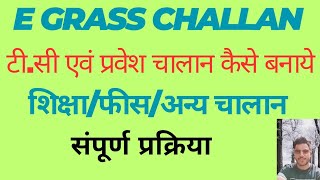 E GRASS PER CHALLAN KAISE BNAYE TC PRAVESH CHALLAN KAISE BANAYE HOW TO GENERATE CHALLAN ON EGRASS [upl. by Adleme198]