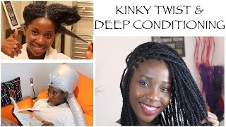 BEST KINKY TWIST amp DEEP CONDITIONING TUTORIAL  AdannaDavid [upl. by Eillil]