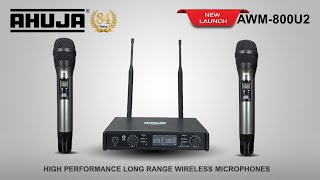 AHUJA  AWM 800U2  HIGH PERFORMANCE LONG RANGE WIRELESS MICROPHONES  NEW LAUNCH [upl. by Naivatco]