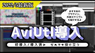 【AviUtl導入】20225最新版のAviUtl導入方法 おすすめのプラグインやスクリプトも紹介 [upl. by Venetia]