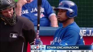 Edwin Encarnacion HatTrick 3 HR 9 RBIs [upl. by Tammie]