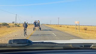 Behind a donkey cart on the road near Stella in South Africa [upl. by Schreck]