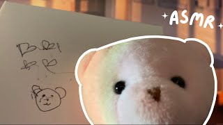 ASMR 🧸🧡 OSITO TE HACE DORMIR EN CLASE dibujos susurros softspoken sonidos relajantes para dormir [upl. by Acemat]