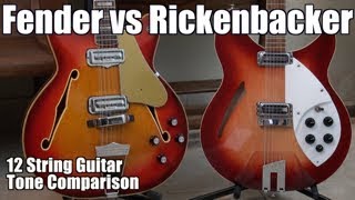 Rickenbacker 36012 V64 vs 1967 Fender Coronado XII 12 String Guitar Tone Comparison [upl. by Neerak]