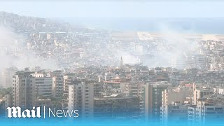 LIVE View of Lebanons Beirut skyline from Sin El Fil [upl. by Fanchie]