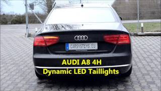 A8 4H  Rear LED Dynamic Turn Lights  Dynamischer Blinker SemiDynamic  Dynamic Turn Signal [upl. by Edals]