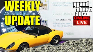 GTA 5 Online New Lucky Wheel Podium Car Weekly Update [upl. by Nwahsal946]