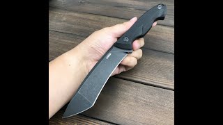 knifeglobal knives KUBEY Chariot KB274B Full Tang Fixed Blade Black Stonewash Knife [upl. by Fulvi]