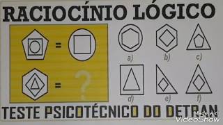 Teste Psicotécnico DETRAN  Raciocínio Lógico Psicoteste 14 [upl. by Keyte362]