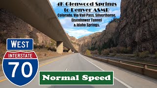 4K Drive Glenwood Springs to Denver ASMR I 70 West Interstate 70 West [upl. by Nahtanha]