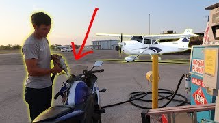 We Put AIRPLANE Fuel In a Motorcycle [upl. by Eaner267]