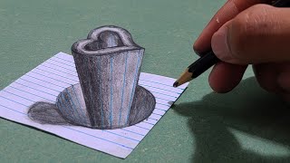 3D Drawing Of Heart Illusion With Pencil  MrRorth Drawing [upl. by Avera]