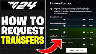 How to Request Transfer PlayerManager Career Mode EA FC 24 [upl. by Etterb]