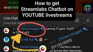 How to get Streamlabs Chatbot on YouTube Livestreams [upl. by Lacram]