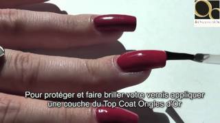 Tutoriel pose de Vernis Français Ongles dor [upl. by Persas]