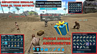 Ark Mobile REGALO TODO EL LOOT QUE CONSIGA EN LOS RAIDEOS A EL TEAM BOTSITO [upl. by Atnima757]