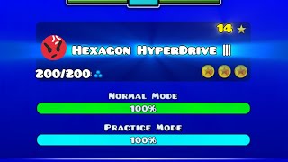 Hexagon HyperDrive 3 by Mitch 100 Complete Geometry Dash [upl. by Aggappera]