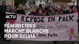 Féminicides silence et émotion en Alsace à la mémoire de Sylvia  AFP News [upl. by Trebloc]