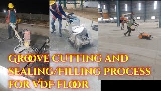 StepbyStep Guide Groove Cutting and Sealing process for VDF Floors [upl. by Dunning]