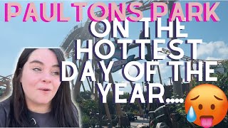 I went to PAULTONS PARK on the HOTTEST DAY OF THE YEAR  Theme Park Vlog  August 2024 [upl. by Januarius81]