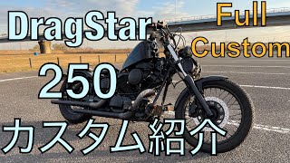 【フルカスタム】ドラッグスター250のカスタム紹介！！XVS 250 DragStar [upl. by Nyladnar859]