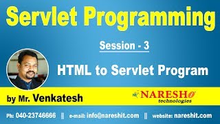 Servlet Tutorial  HTML to Servlet Program Part 3  Servlet Programming  by MrVenkatesh [upl. by Mis]