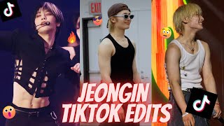 SKZ JEONGIN IN TIKTOK EDITS BC HE IS DADDY TOAST RATHER THAN BABY BREAD NOW 😳🤭 [upl. by Virg]