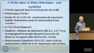 LArche dalliance  mythes histoires et histoire 1  Thomas Römer 20172018 [upl. by Gardia]