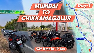 Mumbai to Chikkamagalur Bike Ride  939kms in 19 hrs  Exploring South India  Day  01 [upl. by Ecirtac]