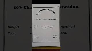 Case Study on COPD👩‍⚕️🩺 Medical Surgical Nursing  GNM Nursing  medjeenius shorts [upl. by Nikal]