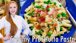 EASY Creamy Prosciutto Pasta Recipe 30Minute Meal With Easy Cheese Sauce [upl. by Eva245]