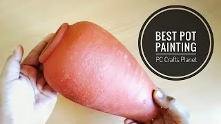 Best pot painting  Simple and Easy Design  Pot painting designs  art and craft ideas [upl. by Kristy]