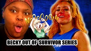 Becky Lynch injured in Raw invasion SmackDown LIVE Reaction [upl. by Gow]