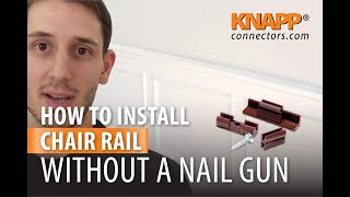 How to Install Chair Rail on Your Wall  Best Way for Pro Installation  No Glue No Nail Gun [upl. by Dalpe815]