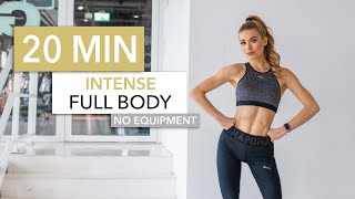 20 MIN FULL BODY WORKOUT  Intense Version  No Equipment I Pamela Reif [upl. by Uwkuhceki329]