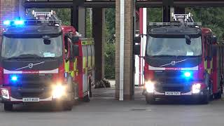 Buckinghamshire Fire and Rescue  Aylesbury  Double Rescue Pump Turnout [upl. by Leotie106]