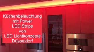 Küchenbeleuchtung mit hochleistungs LED Strips RGB Warmweiss [upl. by Leoj375]