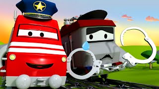 Troy der Zug  Der Polizeizug  Autopolis 🚄 Lastwagen Zeichentrickfilme für Kinder [upl. by Feerahs571]