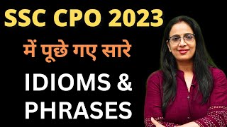 Idioms amp Phrases asked in SSC CPO 2023  Free English Classes  English With Rani Maam [upl. by Bernj400]