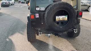 Flowmaster Super 10 muffler on a 38L Jeep Wrangler JK sound 🔥🔥🔥 [upl. by Till]