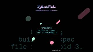 Creating buildozerspec file using Pydroid 3 terminal  How to create buildozerspec file shorts [upl. by Alvin]