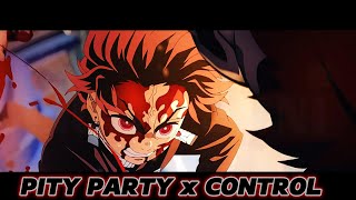 PITY PARTY x CONTROL  DEMON SLAYER EDIT  TANJIRO amp NEZUKO [upl. by Eked]