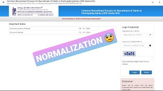 IBPS CLERK PRE SCORE CARDNORMALIZATION 😲banking ibps ibpsclerk scorecard [upl. by Formenti]