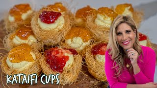 How to Make Irresistible Kataifi Cups Filled with Creamy Custard Easy Dessert Recipe [upl. by Ahker]