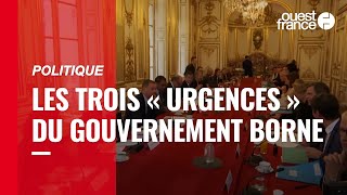 Pouvoir dachat santé et climat  Élisabeth Borne fixe les trois « urgences » du gouvernement [upl. by Kutzenco]