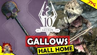 SKYRIM NEW NECROMANCY HOME Gallows Hall Permenant Undead Follower Staff Of Worms New Bone Helms [upl. by Selbbep]