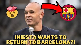 🚨SEE WHAT BARCA LEGEND INIESTA SAID ABOUT RETURNING TO BARCA amp XAVI😮 [upl. by Newcomb]