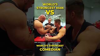 Brian Shaw VS Nick Simmons Worlds strongest man vs comedian armwrestling gym strong [upl. by Jaquenette]