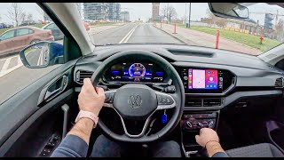 2024 Volkswagen TCross 10 TSI 110HP 0100 POV Test Drive 1925 Joe Black [upl. by Colwen]