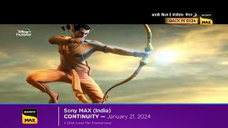 Sony MAX India continuity  January 21 2024 [upl. by Swiercz]